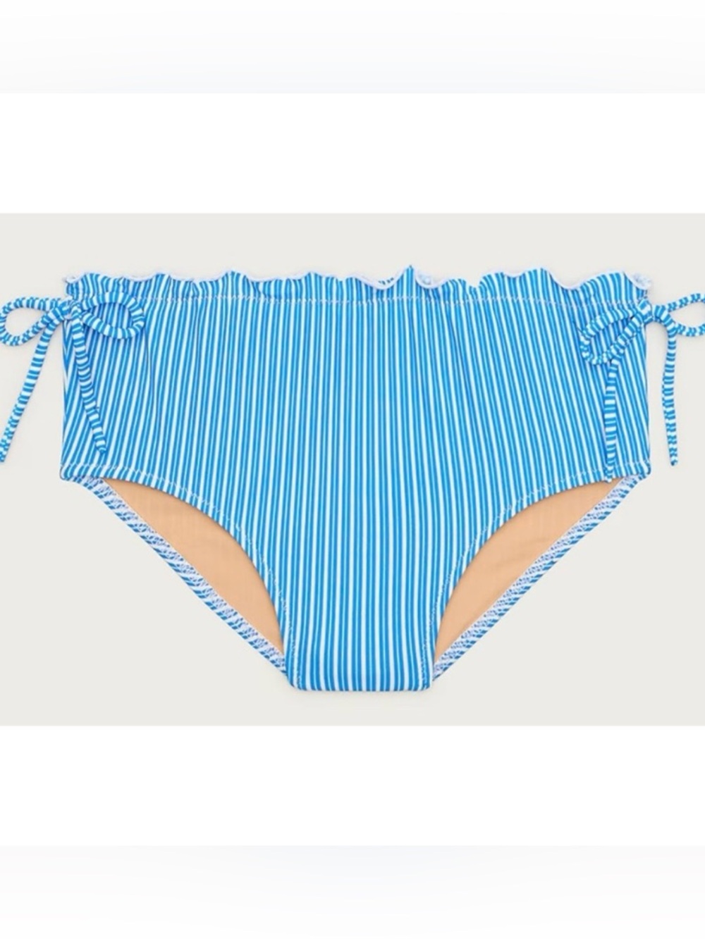J. Crew Crewcuts Girls' Lettuce-edge Swimsuit Bottoms Blue